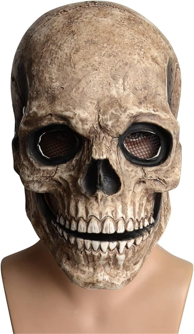 Horror Skull Mask Movable Jaw Demon Killer Adult Cosplay Halloween