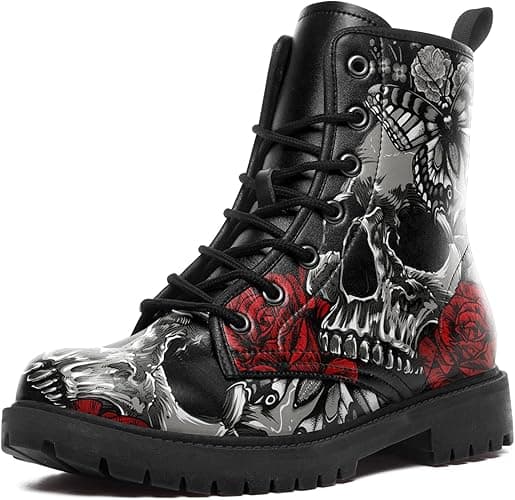 Custom Black Combat Boots