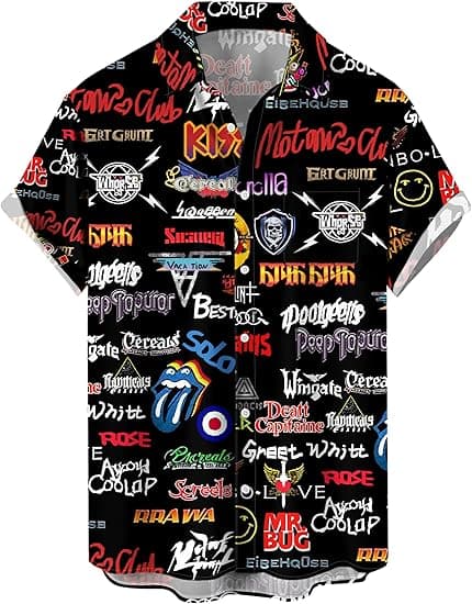 Mens Button Down Short Sleeve Shirt